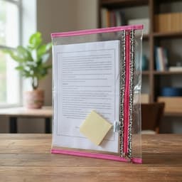 Folio sobre cristal oficio con cierre - 2