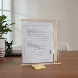 Folio sobre cristal oficio con cierre - 15
